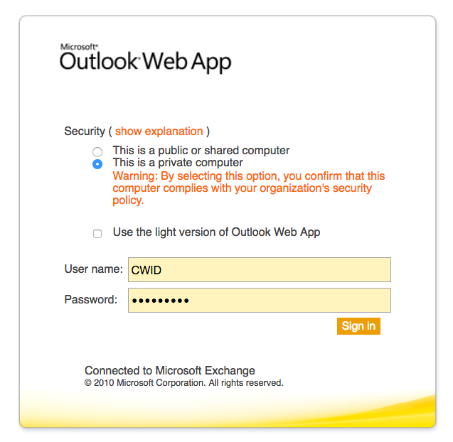 owa webmail